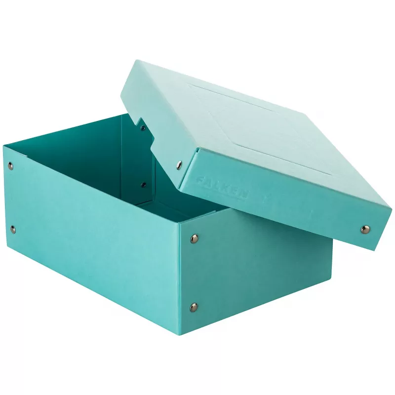 Caixa de arrumação FALKEN PURE 1250 folhas azul pastel 18,0 x 25,0 x 10,0 cm