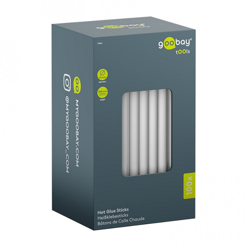 Goobay Barras de cola quente transparentes, 100 unid. (77854)