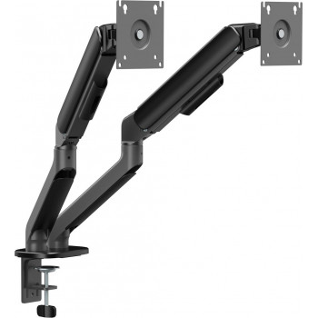 Secomp STANDARD braço duplo para monitor, mola mecânica, 17–32 polegadas, máx. 2 × 10 kg, preto (11.55.0001)