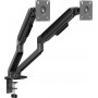 Secomp STANDARD braço duplo para monitor, mola mecânica, 17–32 polegadas, máx. 2 × 10 kg, preto (11.55.0001)
