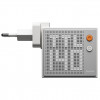 SHARGE Pixel 140 carregador GaN, 140W, 3x USB-C, ecrã Dot-Matrix - branco