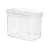 emsa frasco de conservação OPTIMA, retangular, 1,0 litro transparente/branco, vedação de frescura, sem BPA, plástico