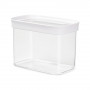 emsa frasco de conservação OPTIMA, retangular, 1,0 litro transparente/branco, vedação de frescura, sem BPA, plástico