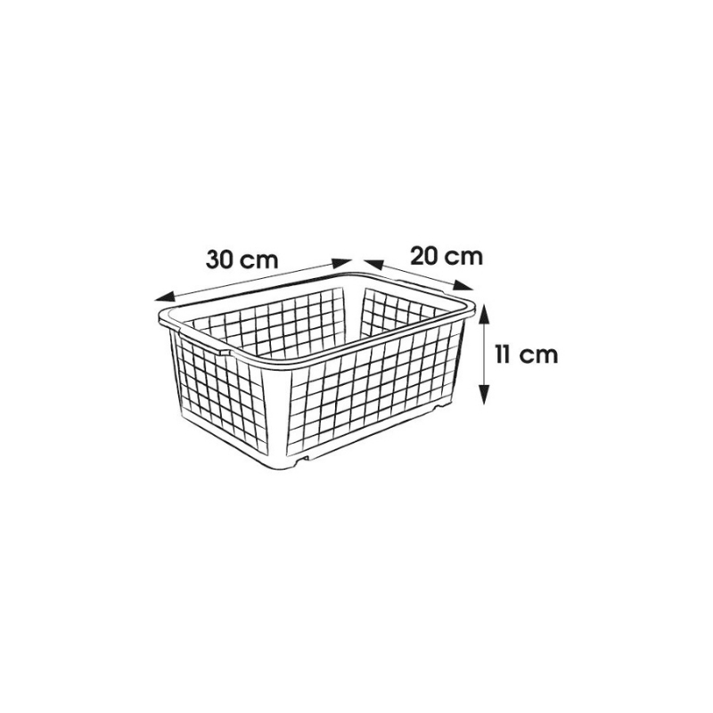 Keeeper cesto mini 30x20x11cm Fred transparente cinzento