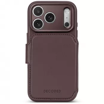 Decoded Leather Detachable Wallet capa de pele para iPhone 18 Pro Max / 17 Pro Max, MagSafe, Chocolat Brown