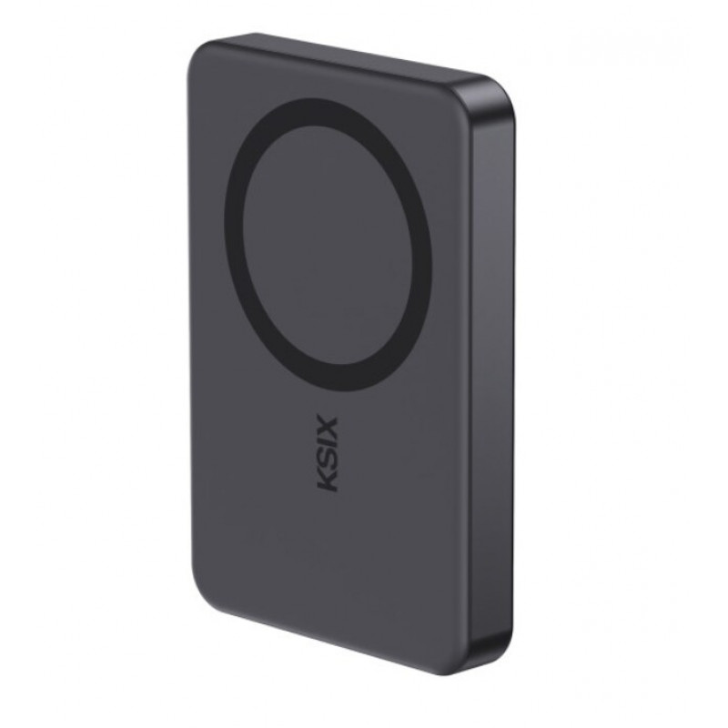 Powerbank Ksix Powerbank Magslim 10000 mAh magnética 15W USB-C PD 20W com ecrã digital preta