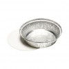 Tabuleiros de alumínio Starpak com tampa, 23 cm, 1000 ml, prateado