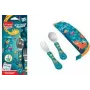 Conjunto de talheres Maped PICNIK JUNGLE FEVER 3 peças turquesa com estojo aço inoxidável ABS