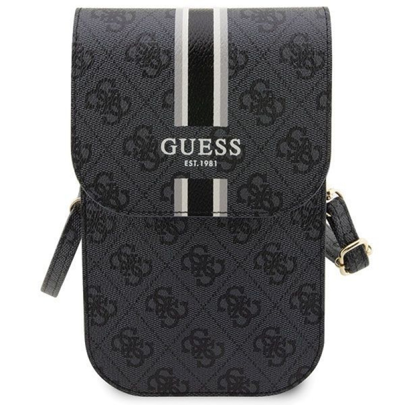 Bolsa de telemóvel Guess 4G Stripe, preta