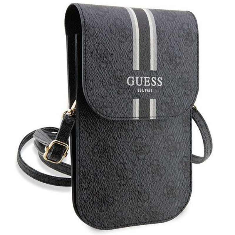 Bolsa de telemóvel Guess 4G Stripe, preta