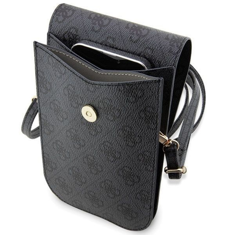 Bolsa de telemóvel Guess 4G Stripe, preta