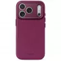 Decoded Leather Backcover – capa em pele para iPhone 18 Pro Max / 17 Pro Max, compatível com MagSafe (aubergine)