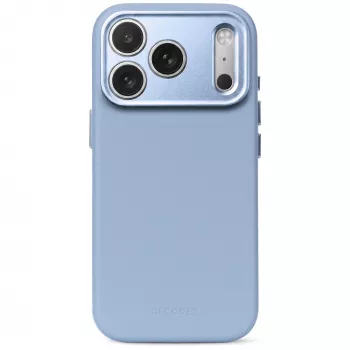 Decoded Leather Backcover - capa em pele para iPhone 18 Pro Max / 17 Pro Max compatível com MagSafe (sky blue)