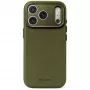 Decoded Leather Backcover – capa em pele para iPhone 18 Pro Max / 17 Pro Max, compatível com MagSafe (verde-musgo)