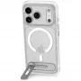 Decoded AntiMicrobial Hybrid Stand Backcover – capa com suporte para iPhone 18 Pro / 17 Pro, compatível com MagSafe (frosted white)