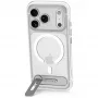 Decoded AntiMicrobial Hybrid Stand Backcover – Capa com suporte para iPhone 18 Pro Max / 17 Pro Max, compatível com MagSafe (transparente)