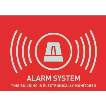 Autocolante de aviso de alarme ABUS AU1315 (UK), 74 x 52,5 mm