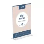 Expositor de mesa EUROPEL acrílico, DIN A6 vertical, reto em acrílico, para apresentação frente e verso