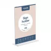Expositor de mesa EUROPEL acrílico, DIN A6 vertical, reto em acrílico, para apresentação frente e verso