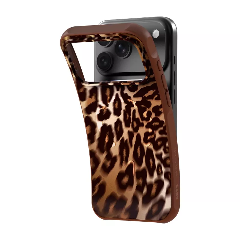 Capa Laut Huex Wave para iPhone 18 Pro / 17 Pro, MagSafe, Mocha Leopard