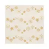 Guardanapos de Natal PAPSTAR “Golden Snowflakes” 330 x 330 mm, impressos, dobrados em 1/4, 3 folhas