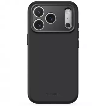 Capa traseira de silicone AntiMicrobial Decoded para iPhone 18 Pro Max / 17 Pro Max, MagSafe, Carbon Black