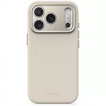 Capa traseira de silicone AntiMicrobial Decoded para iPhone 18 Pro Max / 17 Pro Max, MagSafe, Pebble Grey