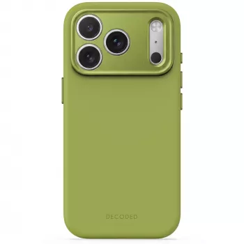 Capa traseira de silicone AntiMicrobial Decoded para iPhone 18 Pro / 17 Pro, MagSafe, Moss Green