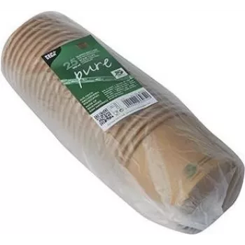 Copos de sopa PAPSTAR pure, redondos, 350 ml, castanhos, cartão de fibra virgem não branqueado com revestimento biológico