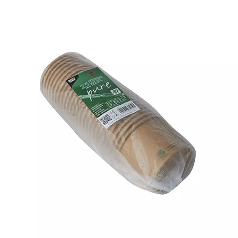 Copos de sopa PAPSTAR pure, redondos, 350 ml, castanhos, cartão de fibra virgem não branqueado com revestimento biológico