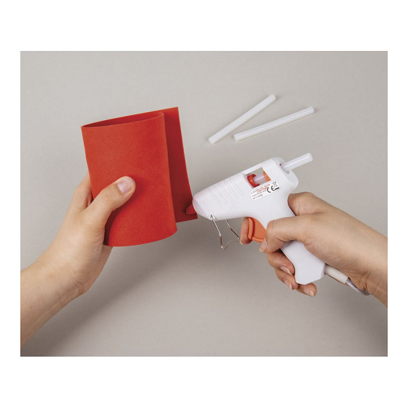 Rayher mini-pistola de cola quente para baixa temperatura, branca