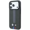 Capa MagSafe BMW M Quadrille Kevlar Tricolor Print Lines para iPhone 18 Pro / 17 Pro, antracite