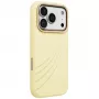 Capa UNIQ Coehl Serina para iPhone 18 Pro / 17 Pro, carregamento magnético, amarela