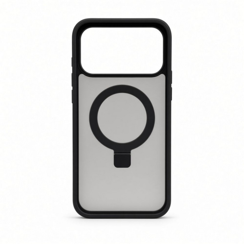 Capa Evelatus Shield com MagSafe e suporte para Apple iPhone 18 Pro Max, anel fosco, preta
