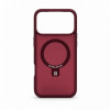 Capa Evelatus Shield com MagSafe e suporte para Apple iPhone 18 Pro Max, anel fosco, bordô