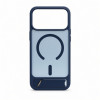 Capa MagSafe Evelatus com revestimento de borracha e suporte para Apple iPhone 18 Pro Max, azul-marinho