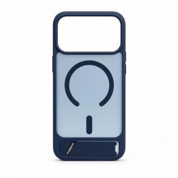 Capa MagSafe Evelatus com revestimento de borracha e suporte para Apple iPhone 18 Pro Max, azul-marinho