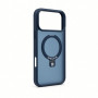 Capa Evelatus Shield com MagSafe e suporte para Apple iPhone 18 Pro Max, anel fosco, azul-marinho