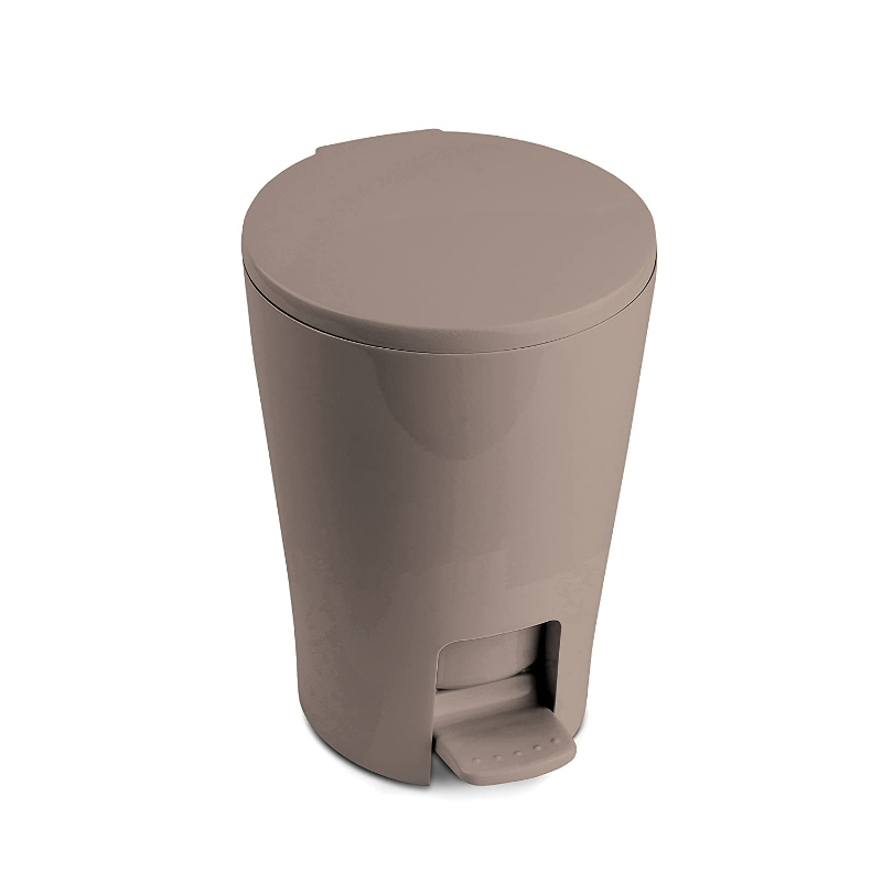 Balde de lixo de pedal para casa de banho Tatay Diabolo, 5 l, castanho