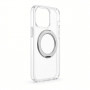 Capa híbrida MagSafe Evelatus com suporte metálico 360 para Apple iPhone 18 Pro Max, PC+TPU, transparente