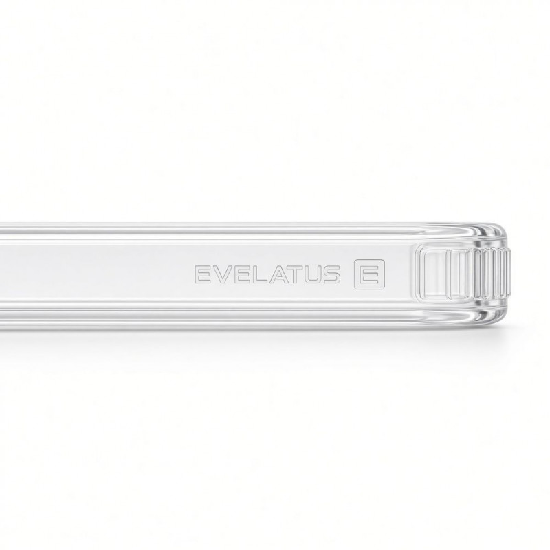 Capa híbrida MagSafe Evelatus com suporte metálico 360 para Apple iPhone 18 Pro Max, PC+TPU, transparente