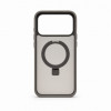 Capa Evelatus Shield com MagSafe e suporte para Apple iPhone 18 Pro, anel mate, cinzento fumado