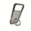 Capa Evelatus Shield com MagSafe e suporte para Apple iPhone 18 Pro, anel mate, cinzento fumado