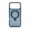 Capa Evelatus Shield com MagSafe e suporte para Apple iPhone 18 Pro, anel mate, azul-marinho