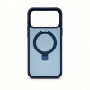 Capa Evelatus Shield com MagSafe e suporte para Apple iPhone 18 Pro, anel mate, azul-marinho