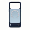Capa Evelatus MagSafe com revestimento de borracha e suporte para Apple iPhone 18 Pro, azul-marinho