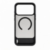 Capa Evelatus MagSafe com revestimento de borracha e suporte para Apple iPhone 18 Pro, preto