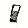 Capa Evelatus MagSafe com revestimento de borracha e suporte para Apple iPhone 18 Pro, preto