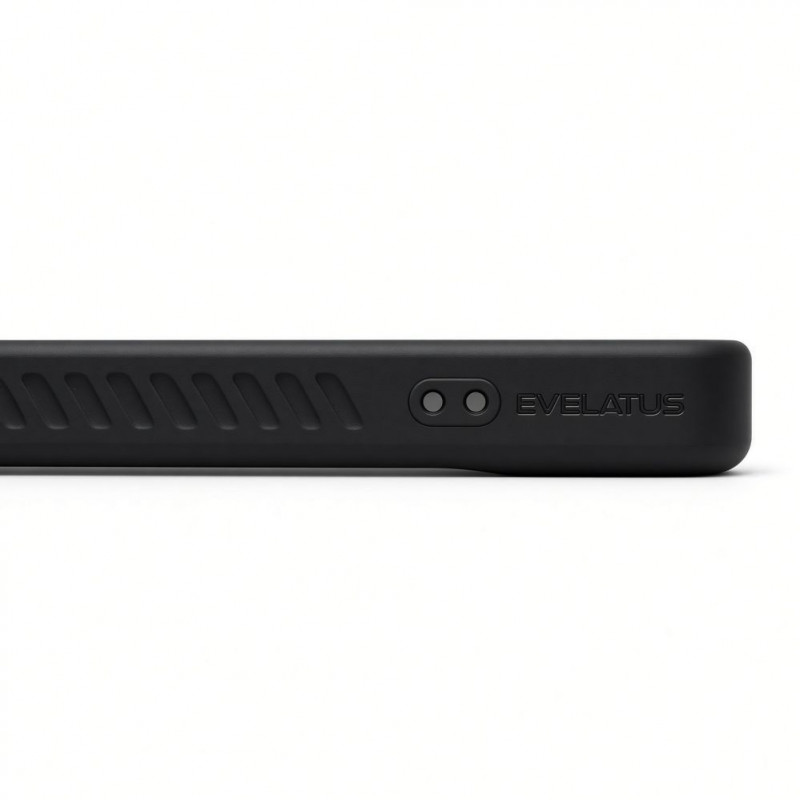 Capa Evelatus MagSafe com revestimento de borracha e suporte para Apple iPhone 18 Pro, preto
