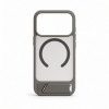 Capa Evelatus MagSafe com revestimento de borracha e suporte para Apple iPhone 18 Pro, cinzento fumado